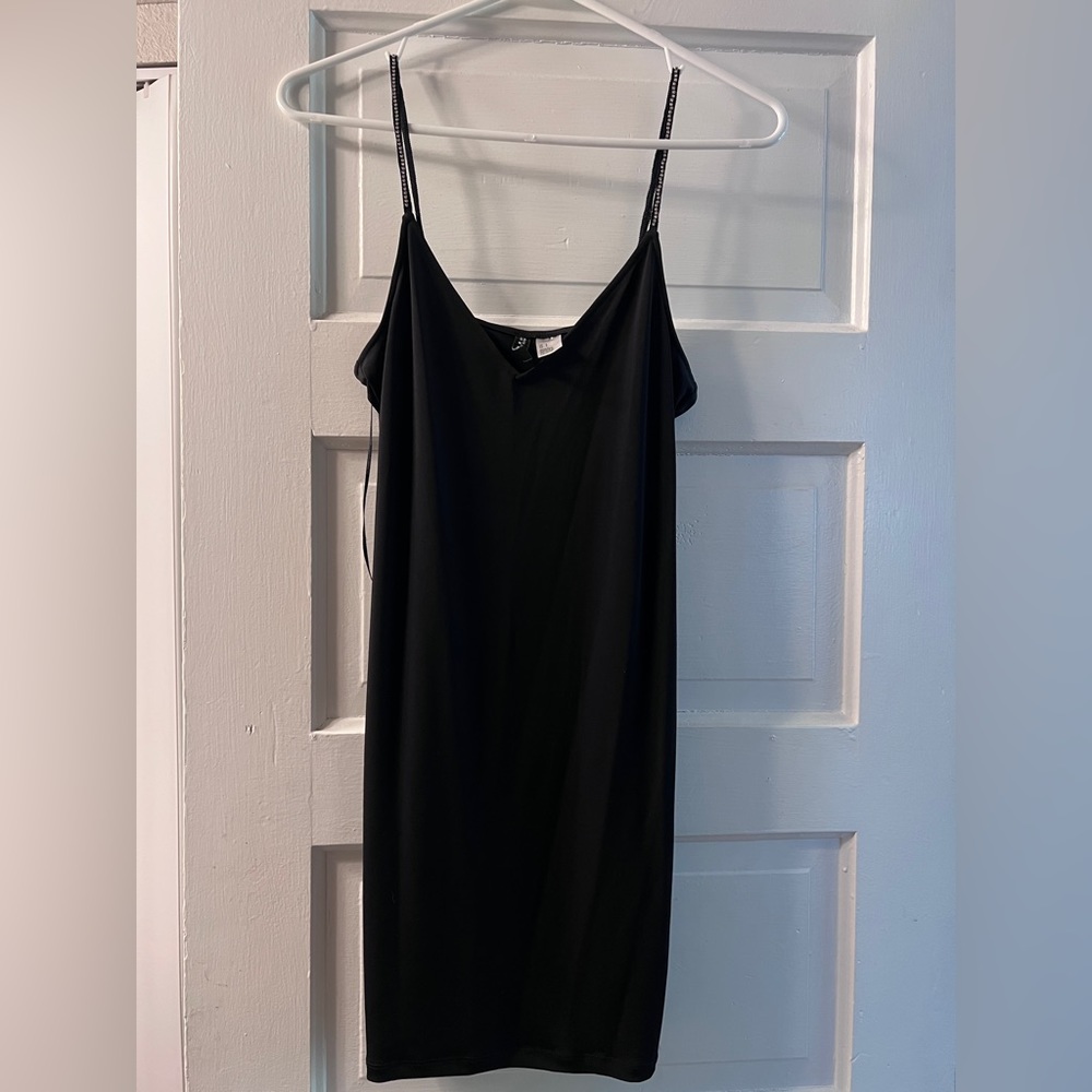 H&M Black dress with rhinestone straps